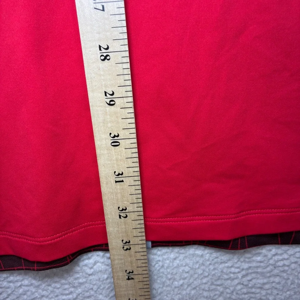 Nike Tiger Woods Collection Golf Polo Shirt Men XL Red Black Stretch 518102-694